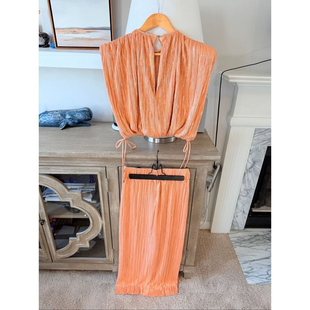 NWT Sabina Musayev North Top & Galia Skirt Set in Peach Size Small (D4) - Picture 5 of 11